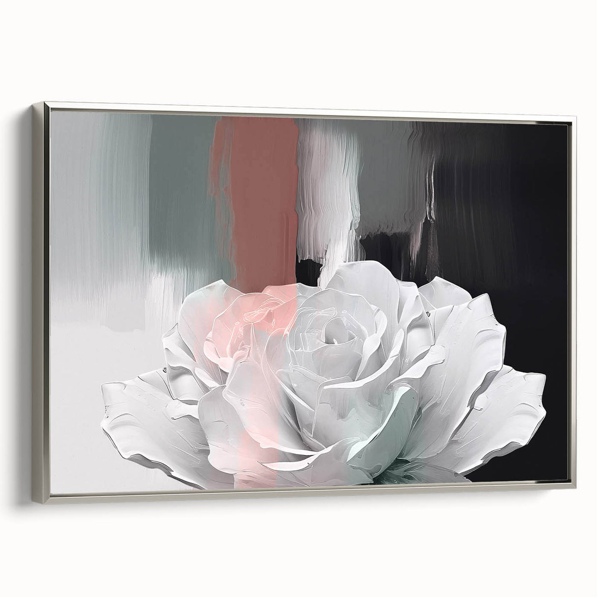 Colorful abstract canvas art featuring vibrant swirling patterns in blue, orange, and yellow hues, ideal for modern home decor.