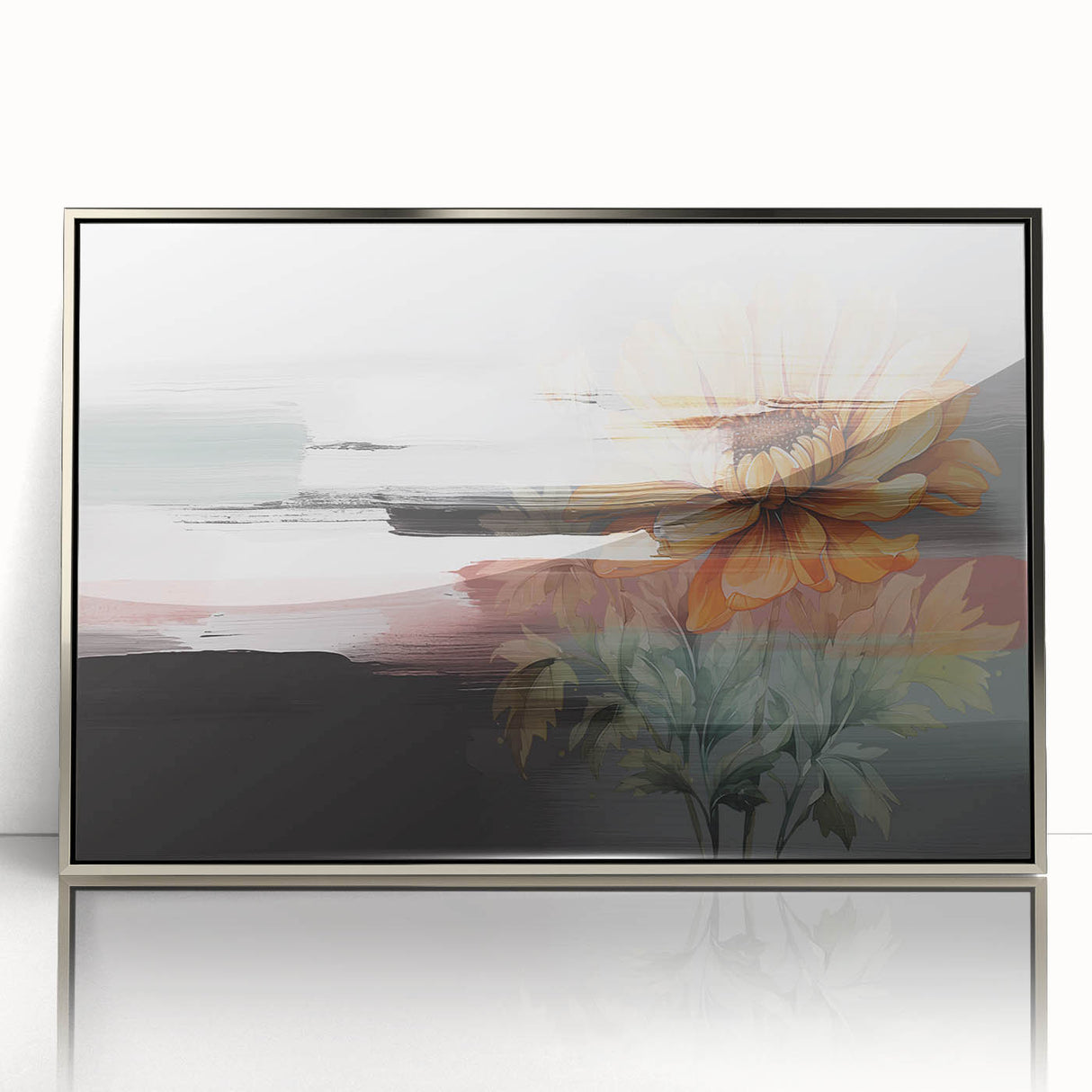 Colorful abstract wall art print showcasing vibrant geometric shapes and fluid forms, perfect for modern home decor and artistic expression.