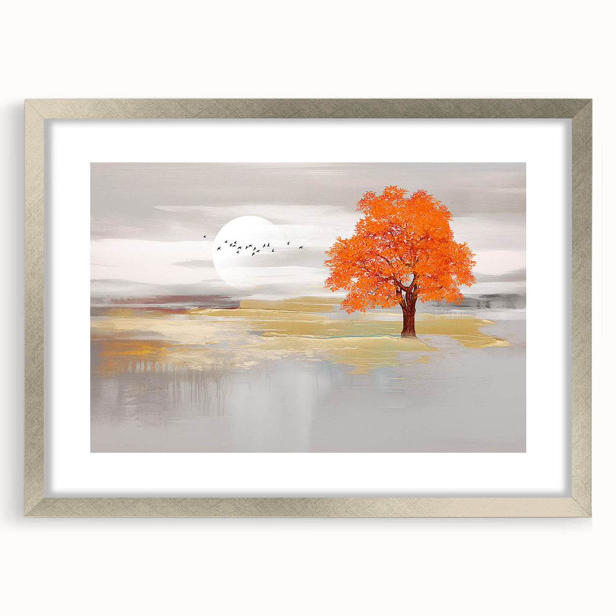 Colorful abstract wall art print showcasing vibrant shapes and fluid lines, perfect for modern decor and enhancing living spaces.