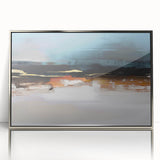 Vibrant abstract wall art canvas showcasing bold colors and dynamic shapes, perfect for modern decor, rolled and secured in a protective tube.