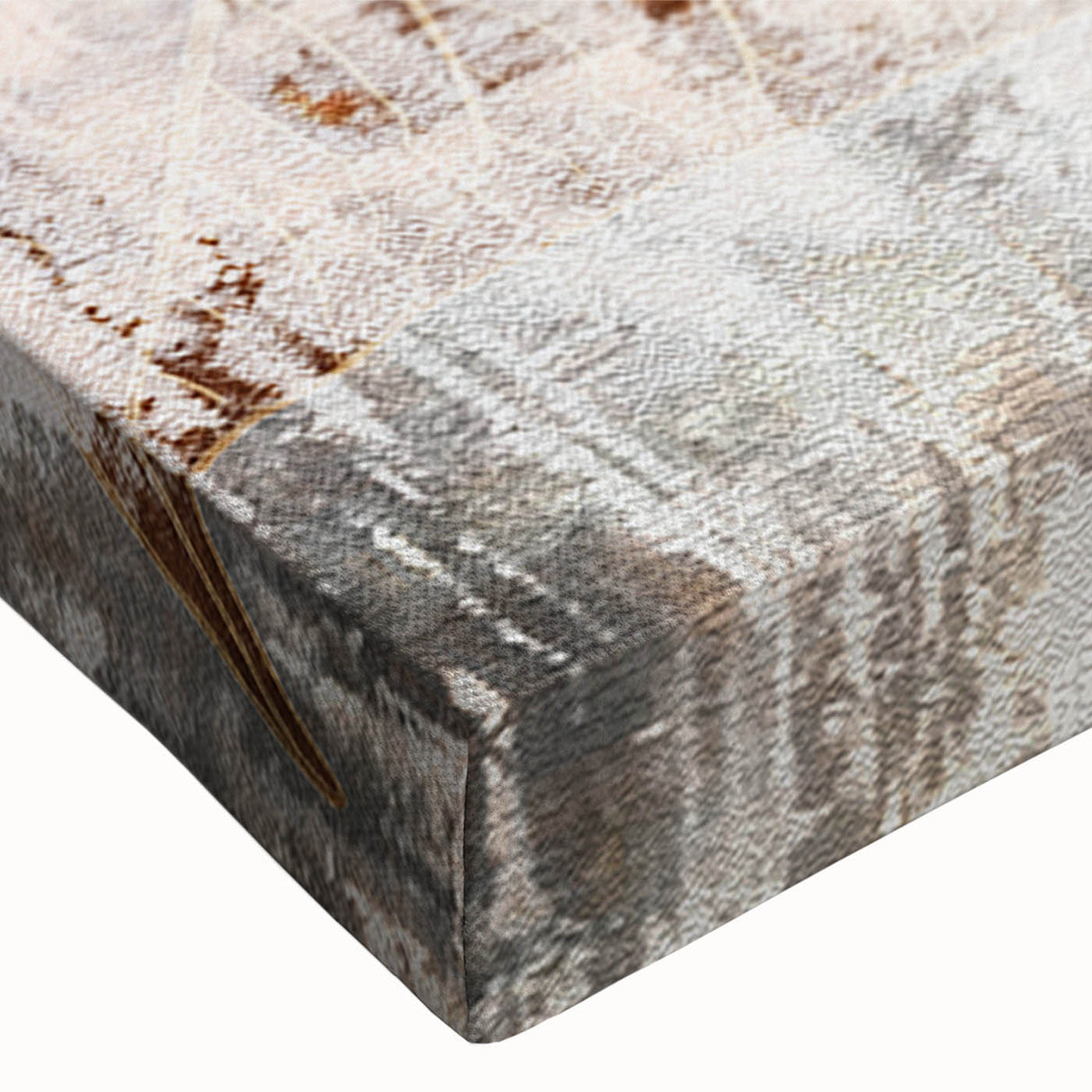 Abstract wall art canvas print showcasing vibrant colors and fluid shapes, ideal for modern decor; features striking blue, orange, and yellow hues.