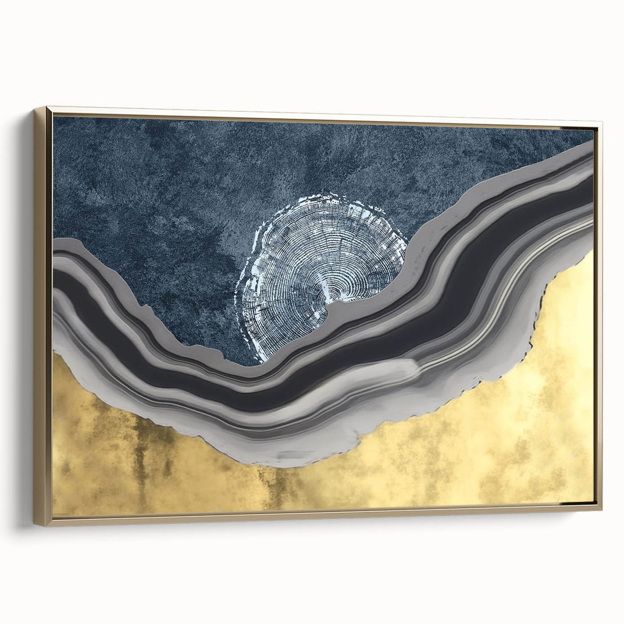Abstract wall art canvas print showcasing vibrant colors and geometric shapes, rolled and securely packaged in a protective cardboard tube, perfect for modern decor.
