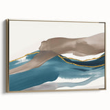 Vibrant rolled canvas showcasing abstract wall art with bold colors and dynamic shapes, delivered in a protective cardboard tube for easy framing.