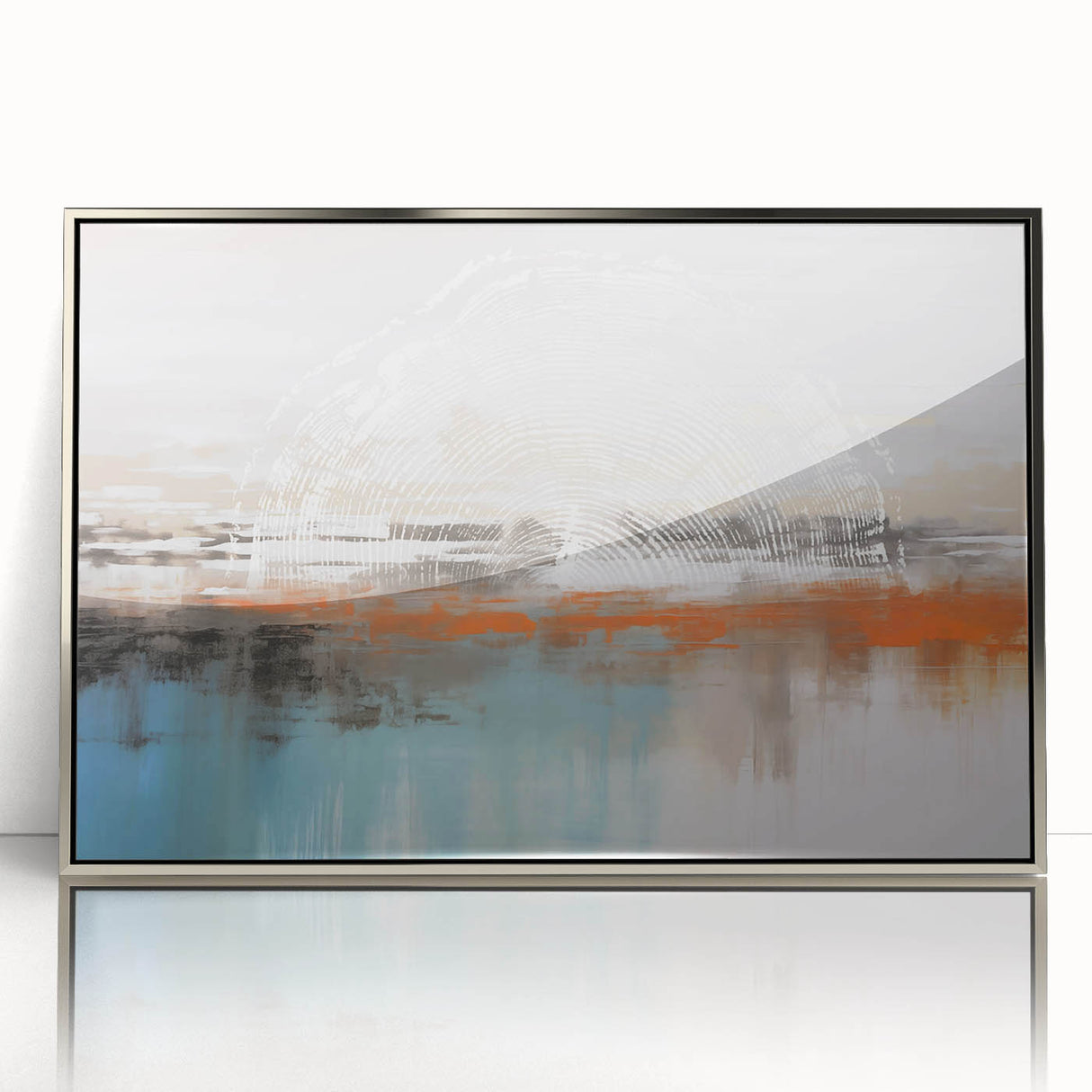 Abstract canvas art showcasing vibrant geometric patterns in bold colors, elegantly displayed rolled in a protective cardboard tube for easy shipping.