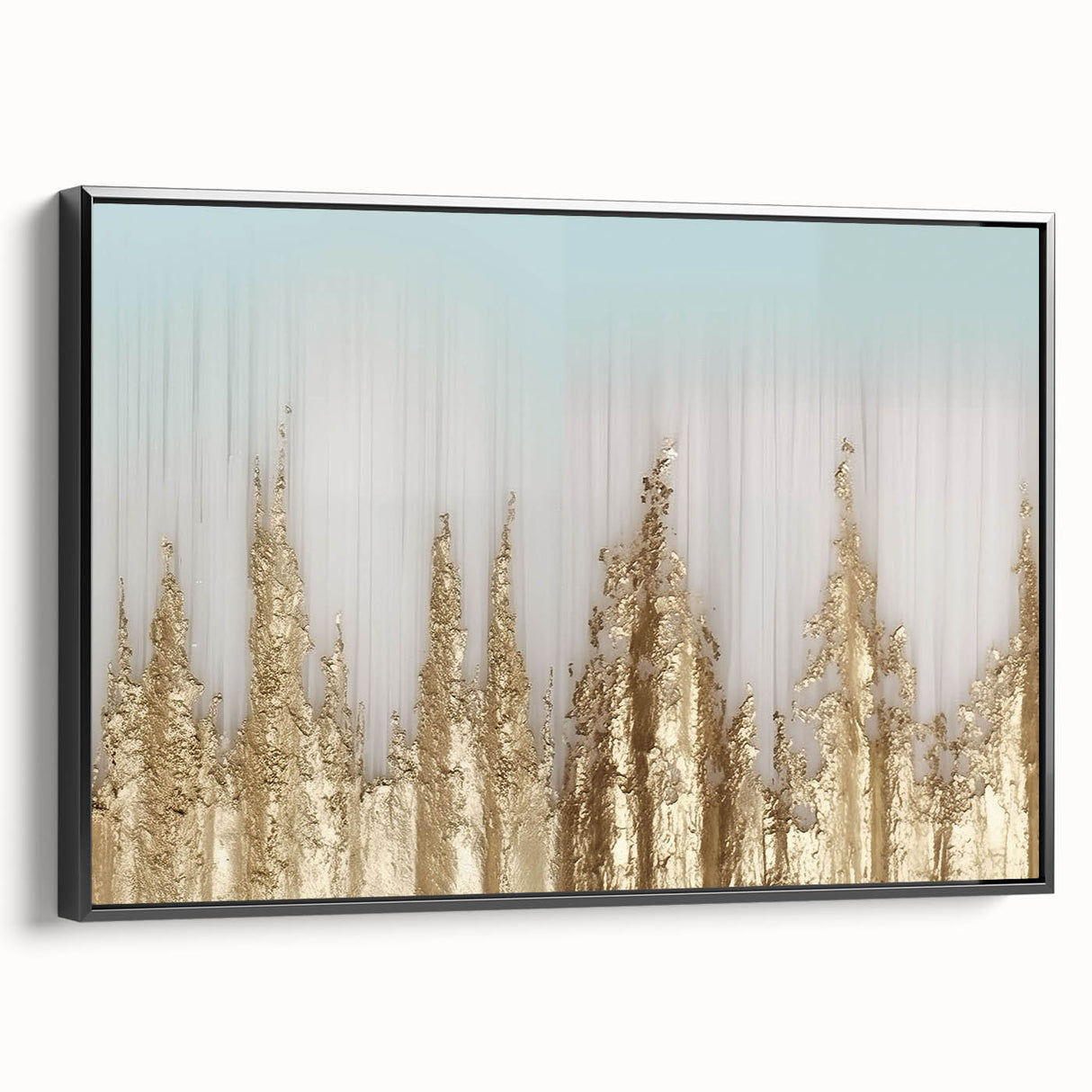 Abstract wall art canvas print showcasing vibrant colors and geometric patterns, elegantly rolled and stored in a protective cardboard tube for shipping.