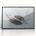 Vibrant abstract canvas artwork showcasing dynamic swirls of blue, orange, and yellow colors, ideal for modern home decor.