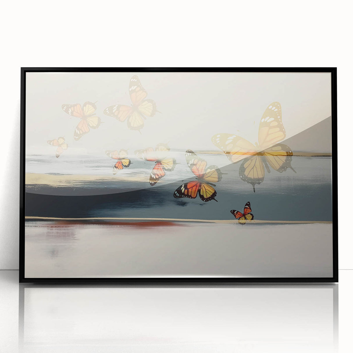 Abstract wall art print showcasing vibrant colors and swirling patterns, ideal for modern decor, emphasizing creativity and artistic expression.