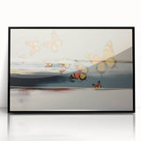 Abstract wall art print showcasing vibrant colors and swirling patterns, ideal for modern decor, emphasizing creativity and artistic expression.