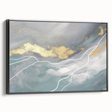 Abstract wall art canvas print showcasing vibrant colors and geometric shapes, designed for modern home decor, enhancing contemporary aesthetics.