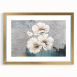 Abstract wall art canvas print showcasing vibrant swirling colors of blue, orange, and yellow, designed for modern home decor enhancement.