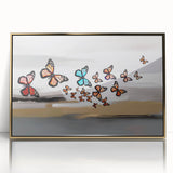 Colorful abstract wall art canvas featuring bold geometric shapes and vibrant hues, ideal for modern decor. Packaged securely in a protective tube for safe delivery.