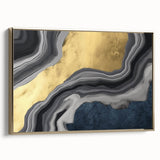 Vibrant abstract wall art canvas print showcasing bold colors and dynamic shapes, ideal for modern home decor or artistic spaces.