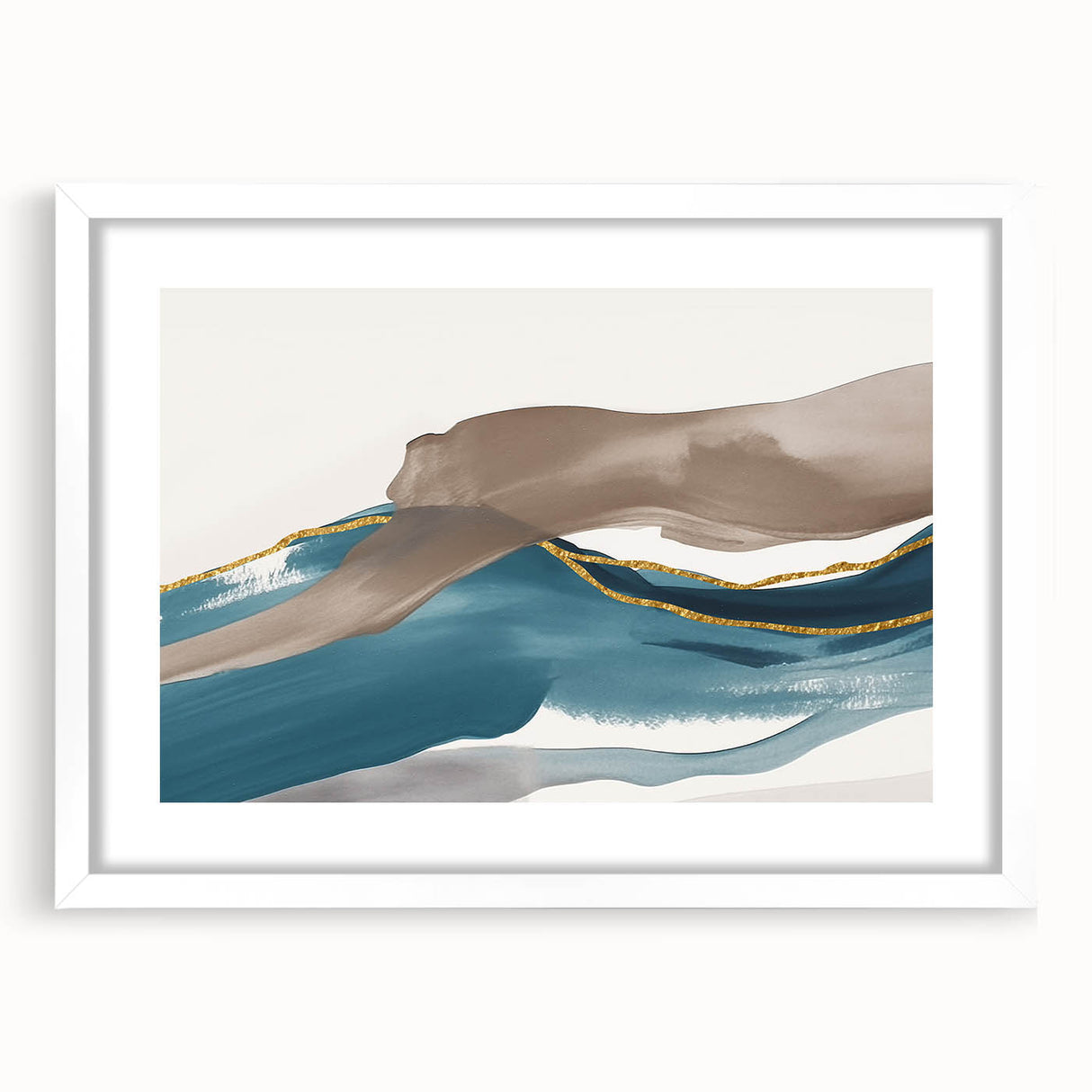 Vibrant abstract wall art featuring swirling patterns in blue, orange, and yellow hues, perfect for modern home decor or office spaces.