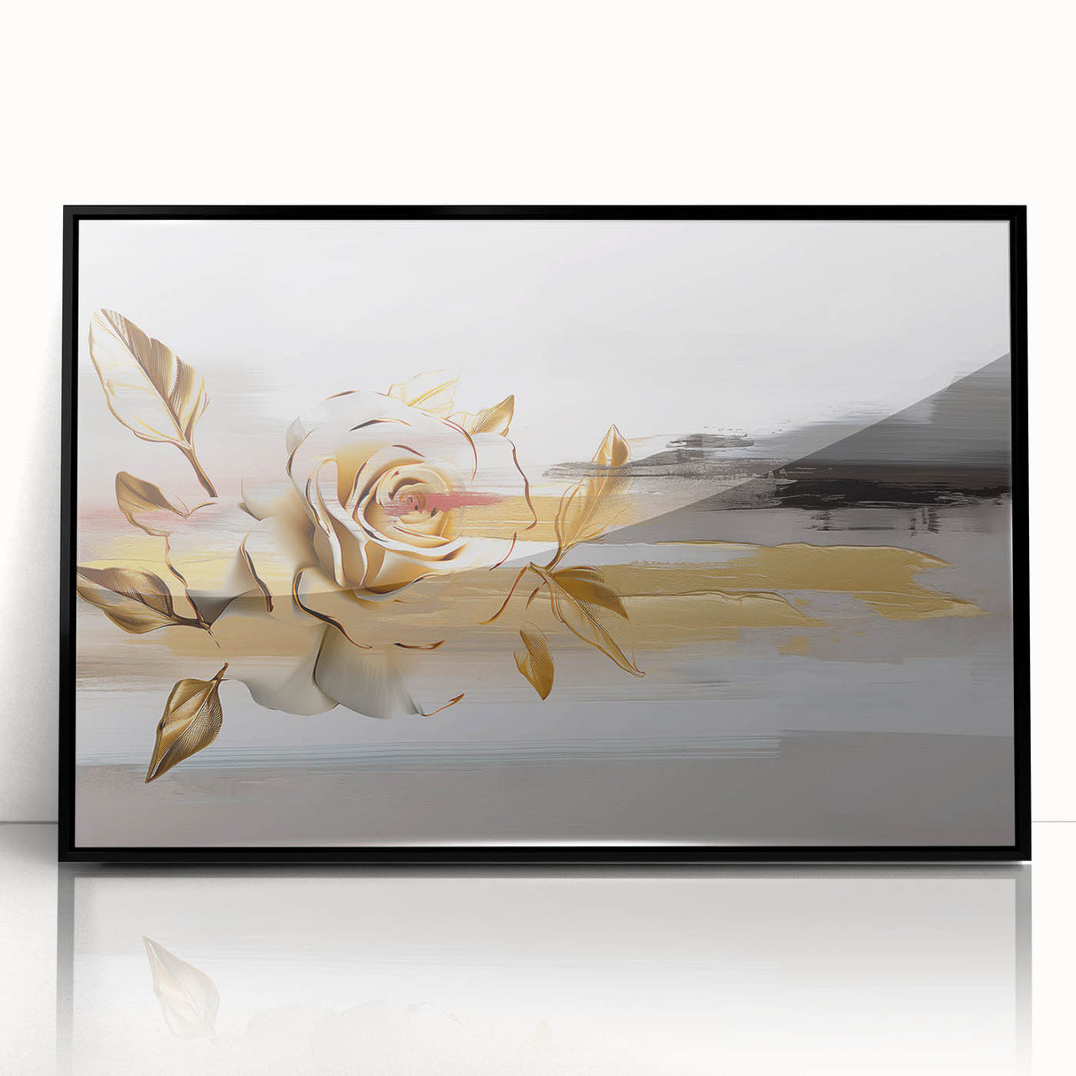 Vibrant abstract wall art canvas print showcasing bold colors and dynamic shapes, perfect for modern decor in living spaces or offices.