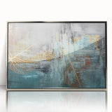 Vibrant abstract canvas art featuring bold colors and dynamic shapes, ideal for modern home decor, showcasing a striking visual impact.