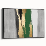 Colorful abstract wall art canvas print showcasing vibrant swirls of blue, orange, and yellow, perfect for modern home decor and interior design.