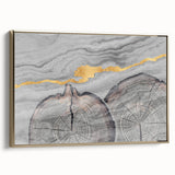 Abstract wall art canvas print showcasing vibrant colors and fluid shapes, perfect for modern decor, rolled and ready for framing.