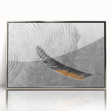 Abstract canvas art print showcasing vibrant swirls of blue and orange, perfect for modern home decor or artistic wall displays.