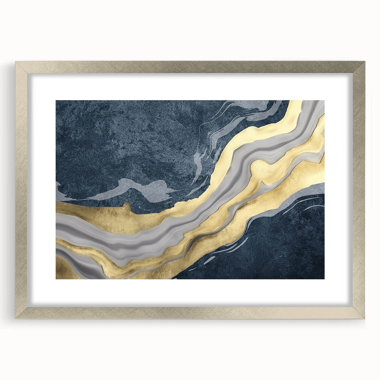Vibrant abstract wall art print featuring bold colors and fluid shapes, ideal for modern decor, showcasing a dynamic composition.