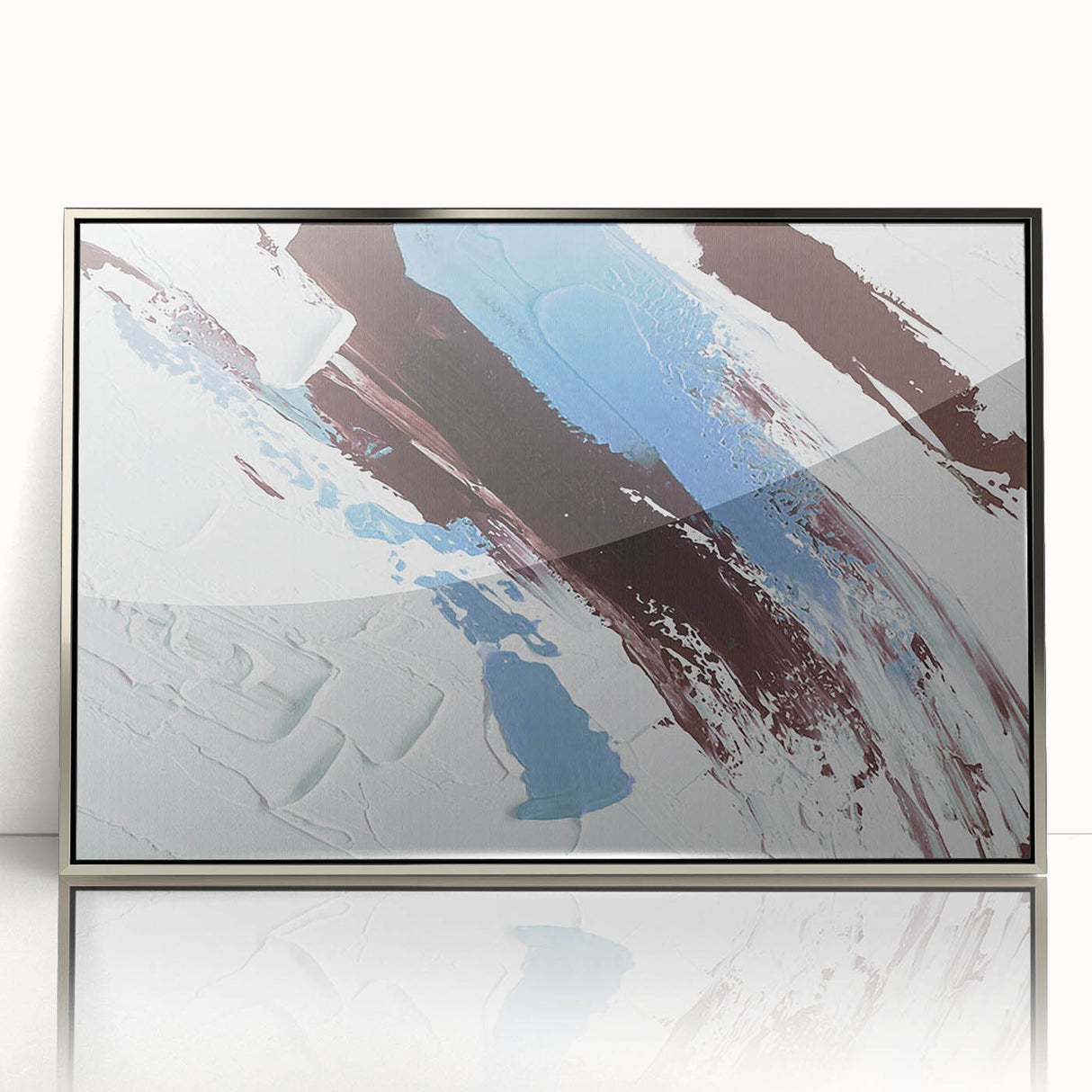 Abstract wall art canvas print showcasing vibrant colors and fluid shapes, designed for modern decor; rolled for easy shipping and framing.