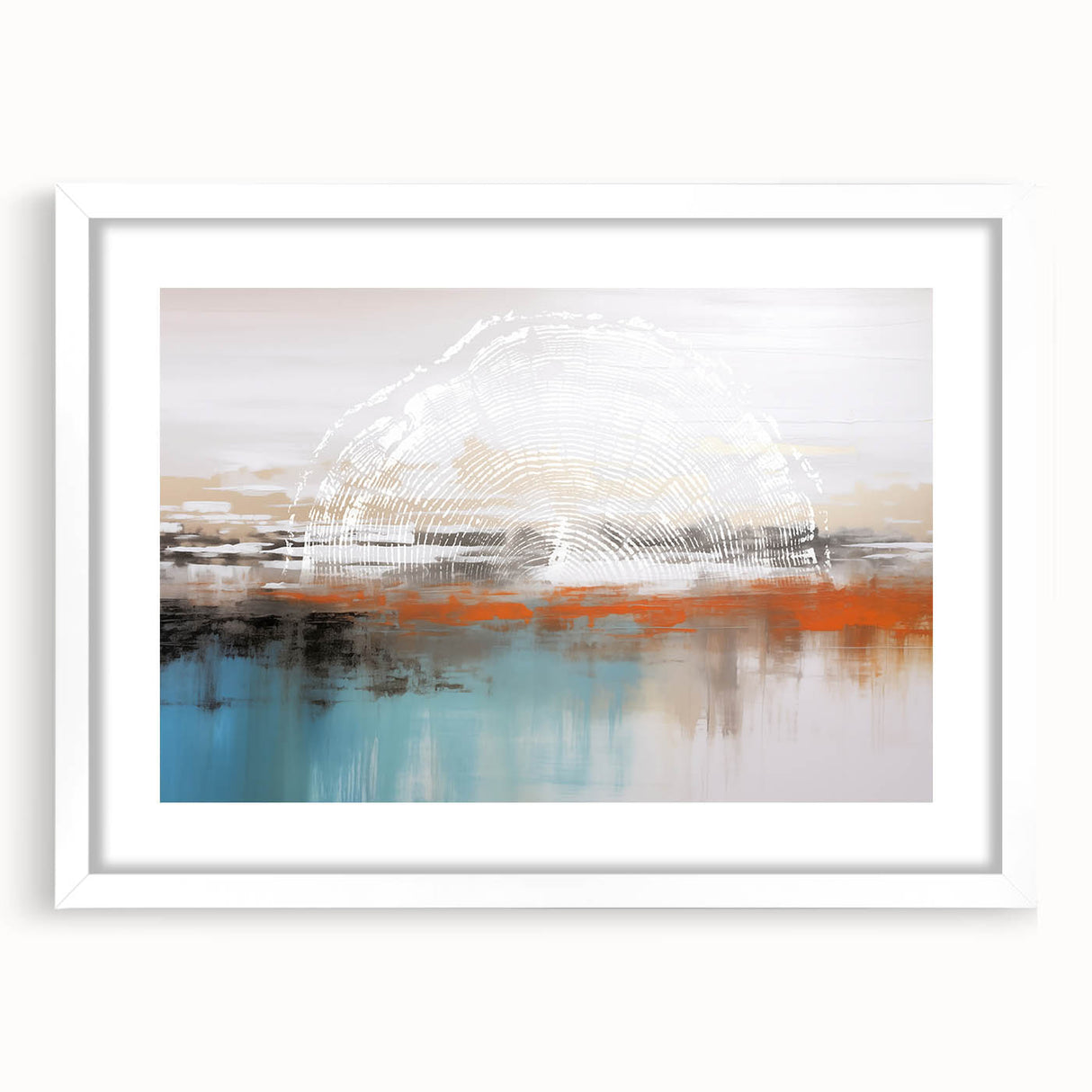 Abstract wall art canvas featuring vibrant colors and geometric shapes, designed to enhance modern decor, displayed in a bright, minimalist setting. Ideal for contemporary interiors.