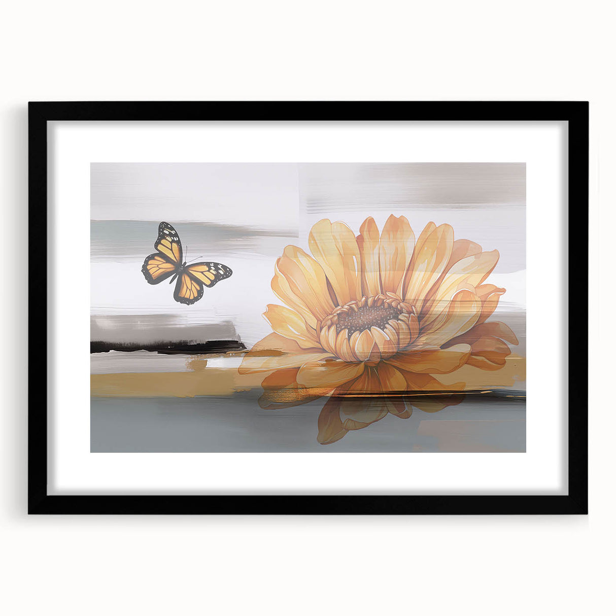Abstract wall art canvas print showcasing vibrant blue and gold geometric shapes, elegantly rolled in a protective cardboard tube, ideal for modern home decor.