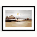 Colorful abstract canvas print showcasing vibrant geometric shapes and fluid lines in shades of blue, orange, and yellow, ideal for modern decor.