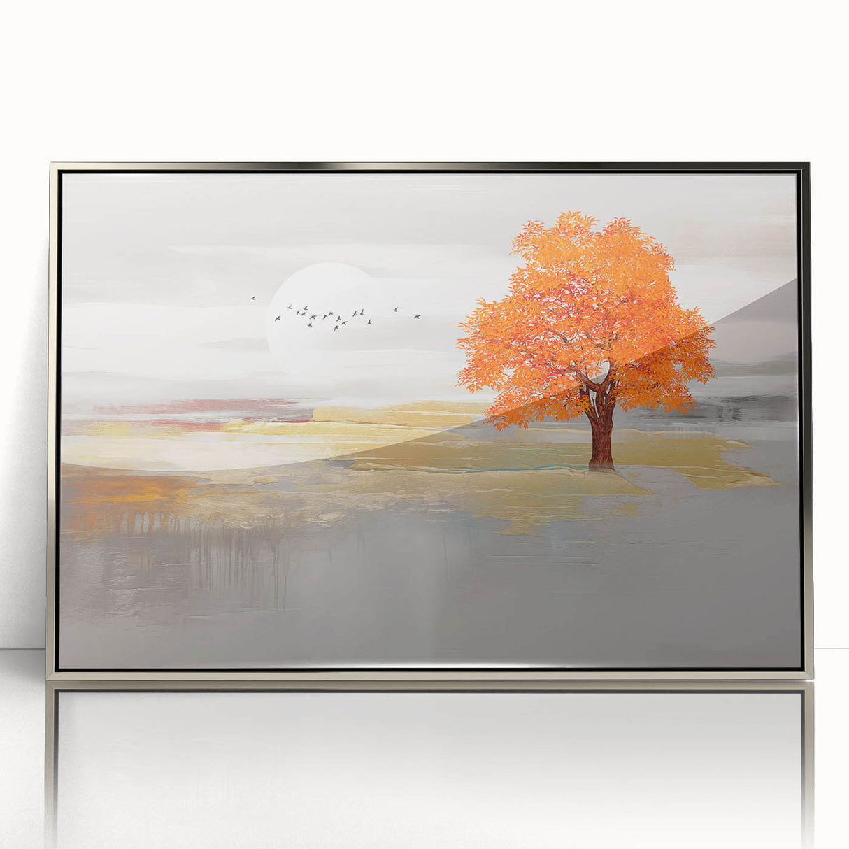Abstract geometric wall art canvas print showcasing vibrant colors and dynamic shapes, ideal for modern home decor and artistic spaces.