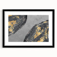 Colorful abstract canvas art print showcasing vibrant swirling patterns in blue, orange, and yellow, ideal for modern home decor.