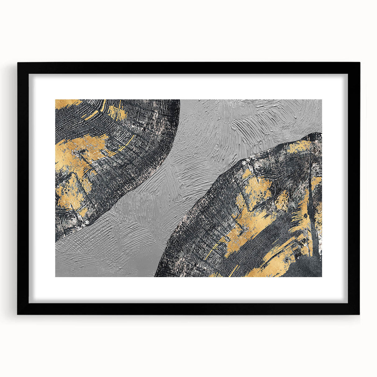 Colorful abstract canvas art print showcasing vibrant swirling patterns in blue, orange, and yellow, ideal for modern home decor.