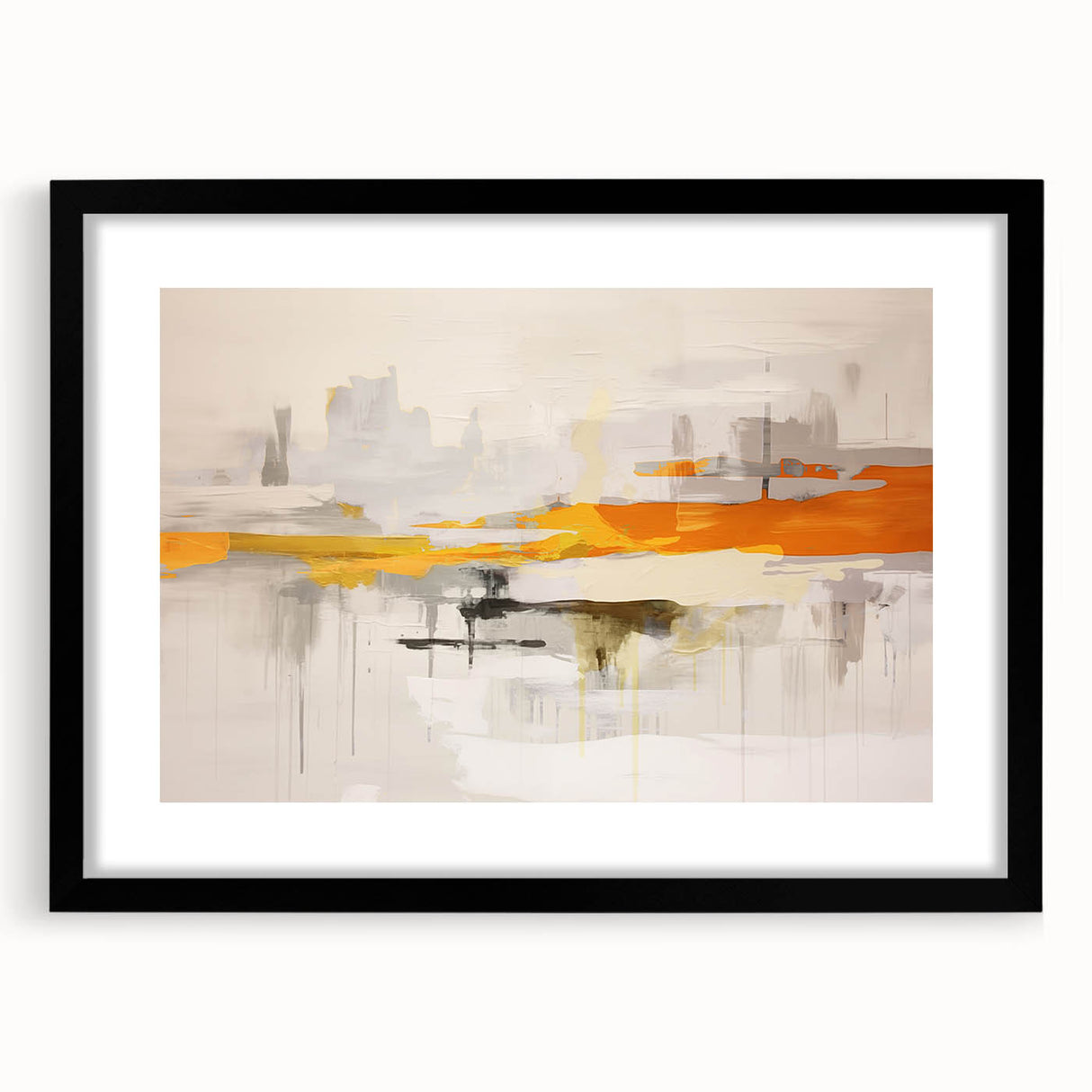 Colorful abstract wall art print showcasing dynamic shapes and vibrant hues, perfect for modern home decor or artistic interior design.