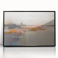Colorful abstract wall art canvas print showcasing vibrant swirls of blue, orange, and yellow, perfect for modern home decor.