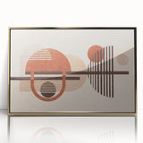 Abstract canvas art print showcasing vibrant colors and dynamic shapes, ideal for modern decor, highlighting its textured finish and artistic flair.