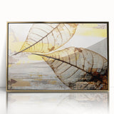 Abstract canvas artwork showcasing vibrant colors and dynamic shapes, perfect for modern home decor. The piece features swirling patterns in blue, orange, and yellow, creating an energetic focal point for any room.