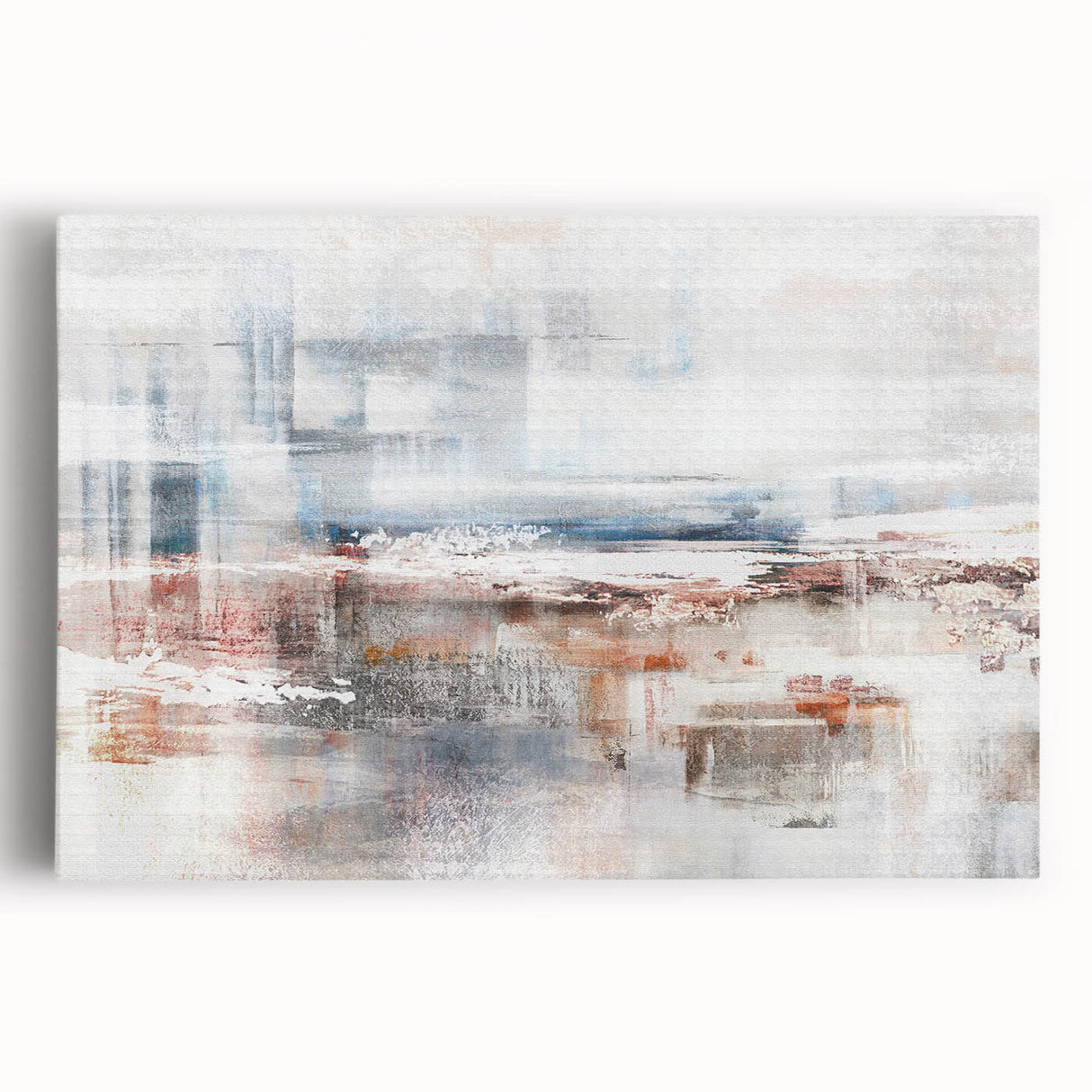 Abstract wall art canvas print showcasing vibrant colors and dynamic shapes, perfect for modern home decor or office styling.