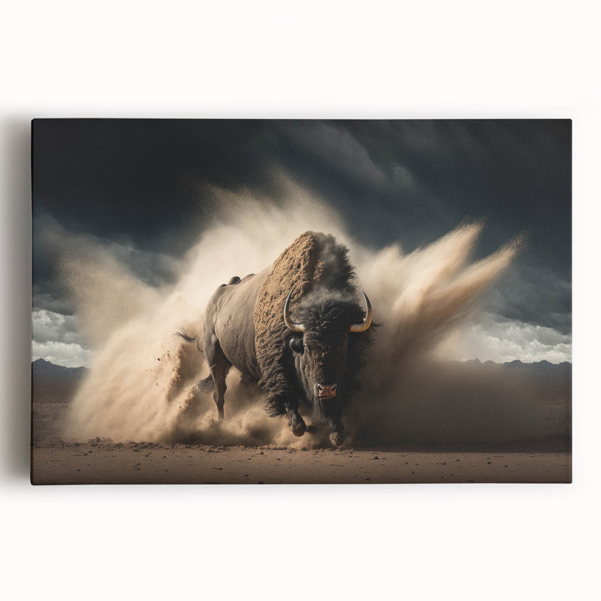 Vibrant animal-themed wall art canvas featuring a colorful depiction of a majestic elephant in a natural setting, ideal for enhancing home decor.