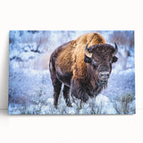 Vibrant canvas print showcasing a colorful abstract animal design, featuring intricate patterns and textures, rolled and ready for display in a stylish home decor setting.