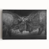 Vibrant wall art canvas print depicting a colorful animal design, showcasing intricate details and patterns, ideal for home decor and art enthusiasts.