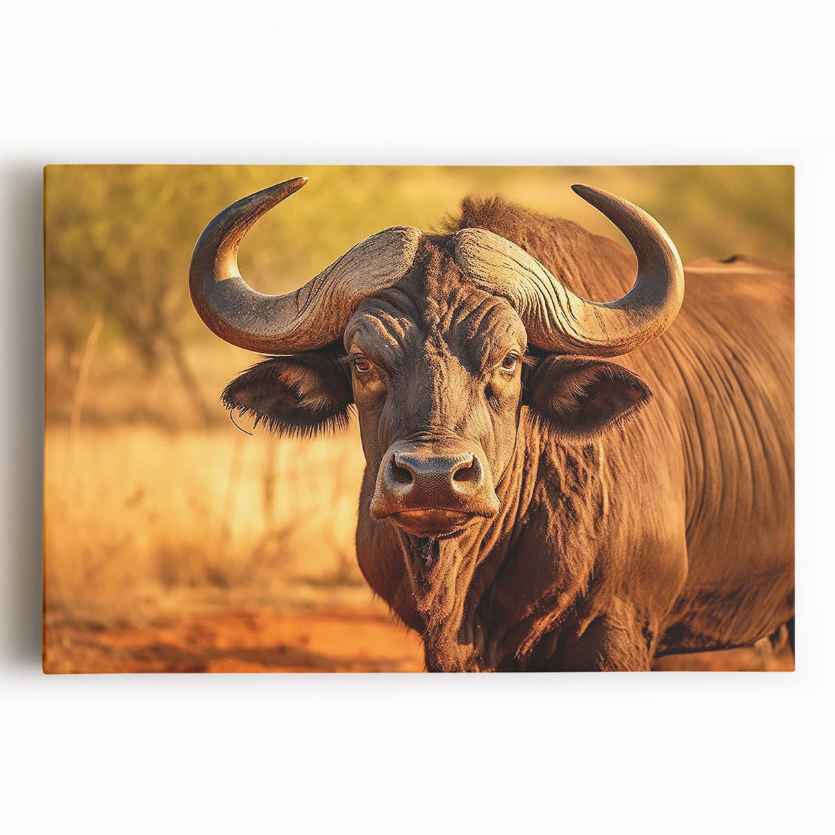 Colorful animal-themed canvas print showcasing a vibrant design of a majestic lion surrounded by abstract patterns, ideal for wildlife enthusiasts and home decor.