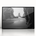 Large abstract wall art featuring swirling blue and gray tones on canvas, ideal for modern art wall decor.