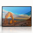 Large abstract wall art featuring swirling blue and gray tones on canvas, ideal for modern living room decor.