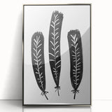 Mid Century Modern Art - Minimalist Geometric Wall Decor - Black & White