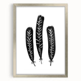 Mid Century Modern Art - Minimalist Geometric Wall Decor - Black & White