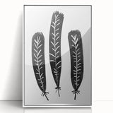 Mid Century Modern Art - Minimalist Geometric Wall Decor - Black & White