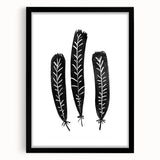 Mid Century Modern Art - Minimalist Geometric Wall Decor - Black & White