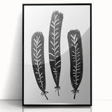 Mid Century Modern Art - Minimalist Geometric Wall Decor - Black & White