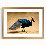 Elegant gold-framed artwork featuring a vibrant landscape painting with a textured mat, ideal for home decor or gallery display, showcasing a classic aesthetic.