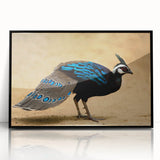 Framed acrylic wall art featuring a striking abstract design in vibrant colors, showcasing dynamic patterns and depth, perfect for modern home decor.