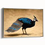 Framed canvas artwork showcasing an intricate silver design, presented in a stylish side view, ideal for modern home decor and art enthusiasts.