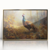 Framed acrylic print showcasing an elegant gold abstract design, mounted with a sleek black border, ideal for modern home decor and artistic displays.